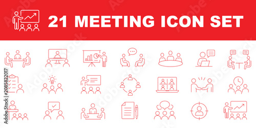 Obraz na plátne Employ line icon set