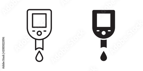 Tableau sur toile Glucometer icon