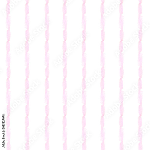 Seamless watercolor pattern with soft pink hand drawn vertical stripes in a coquette aesthetic. Minimalist and delicate background for textiles, wrapping paper, stationery and romantic decor.