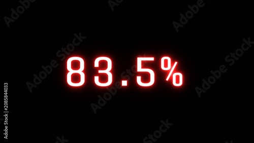 Business counting percent number text illustration. Increase counting number.