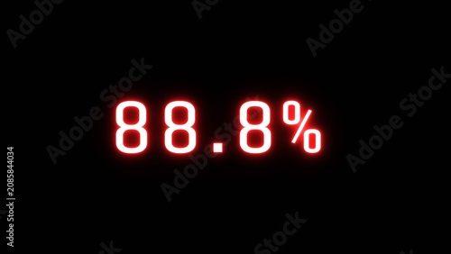 Business counting percent number text illustration. Increase counting number.