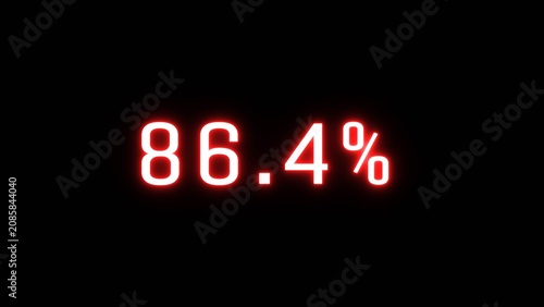 Business counting percent number text illustration. Increase counting number.