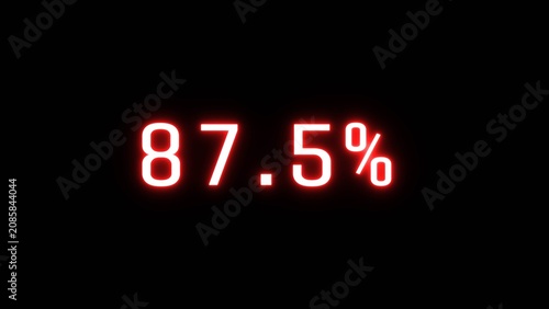 Business counting percent number text illustration. Increase counting number.