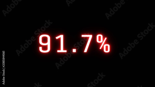 Business counting percent number text illustration. Increase counting number.