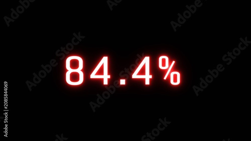 Business counting percent number text illustration. Increase counting number.