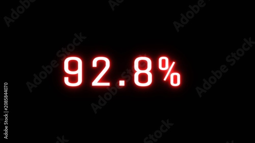 Business counting percent number text illustration. Increase counting number.
