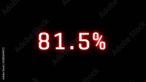 Business counting percent number text illustration. Increase counting number.