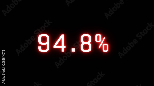Business counting percent number text illustration. Increase counting number.