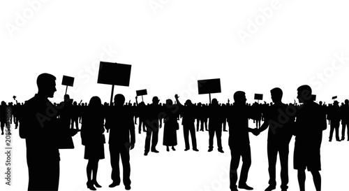Photos Labor day celebration silhouettes parades picnics and protests vector illustrati