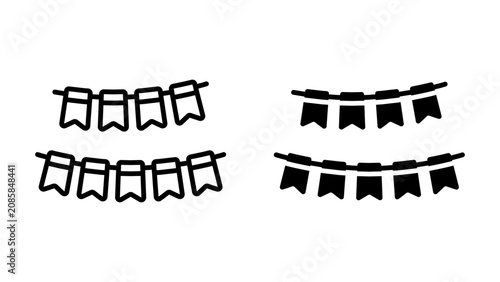 Foto Bunting icon set