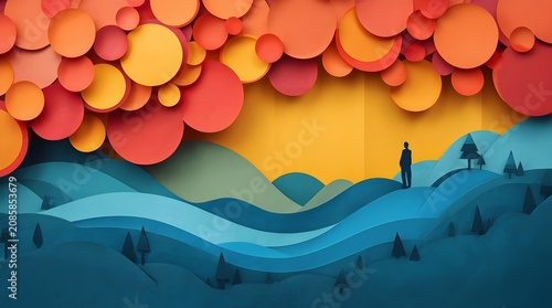 Abstract background for handicapped person or disability pride month