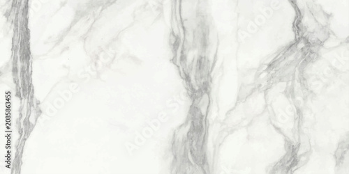 Fotografie Close-up view of a pristine white marble surface with elegant grey veins, offering a luxurious and timeless aesthetic
