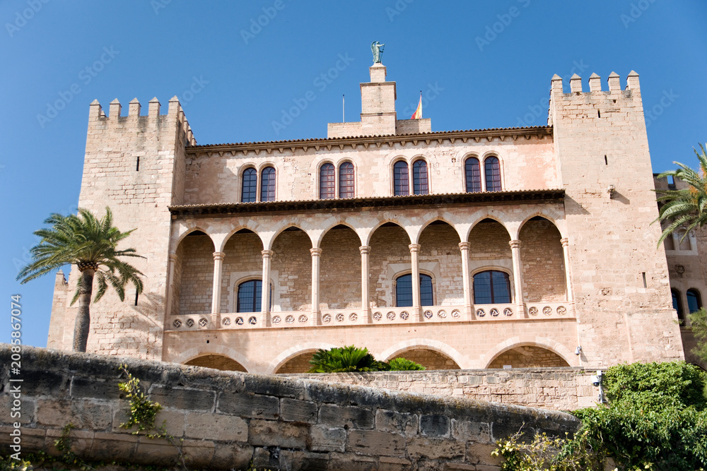 Fototapeta premium Royal Palace of La Almudaina in the Historic Center of Palma de Mallorca