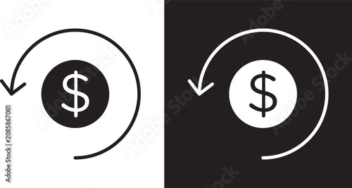Tableau sur toile Money refund icon