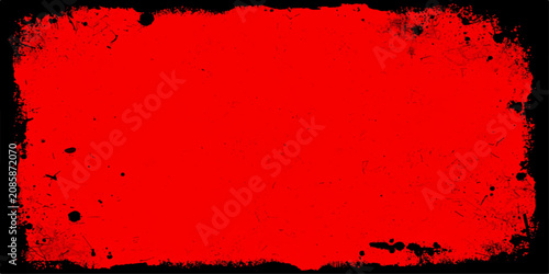 Bild auf Leinwand Abstract grunge red paint splatter background with ink and blood texture, dirty