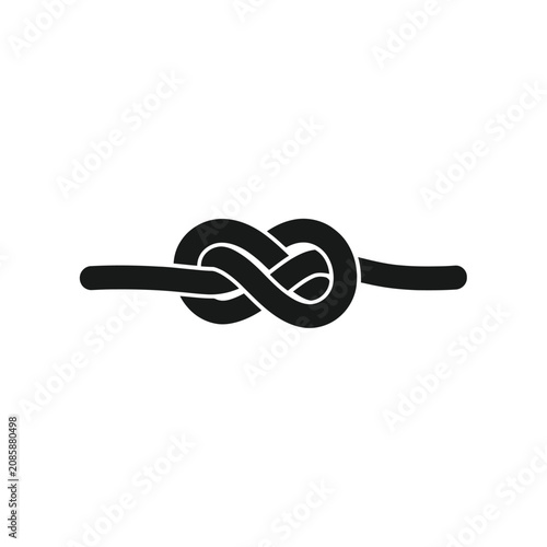 Bild auf Leinwand Figure eight knot silhouette on a white background simple graphic design