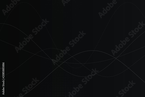 Fotografía Ethereal glowing curves on midnight abstract background, white black