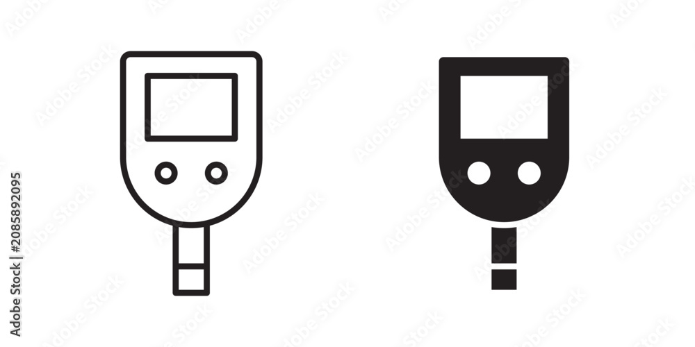 Schilderij op canvas Glucometer icon