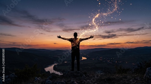 Person Releasing Burden Symbolizing Forgiveness and Emotional Freedom