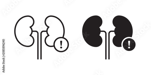 Tableau sur toile Kidney disease icon
