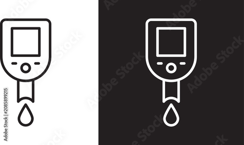Tableau sur toile Glucometer icon