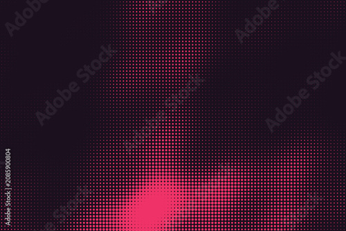 Принти на полотні Abstract halftone gradient with intense red focal point black pixelated