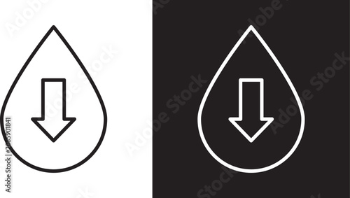 Fotografie Low water level icon