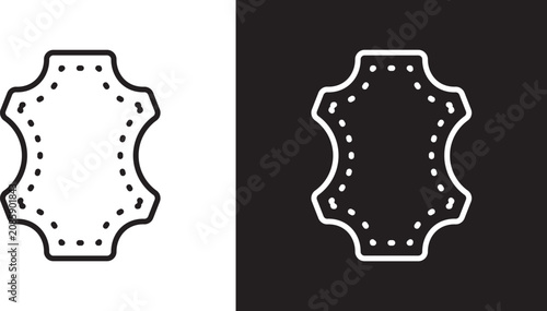 Cuadro en lienzo Leather material icon