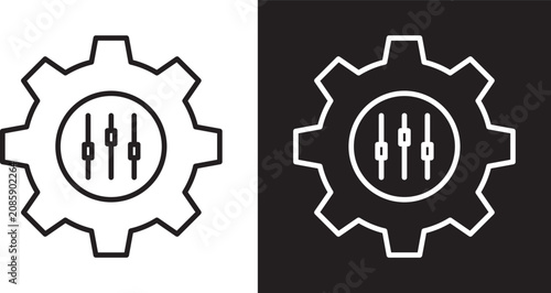 Tableau sur toile Mass customization icon