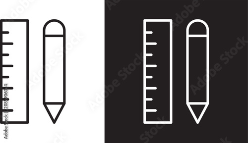 Foto Pencil and ruler icon
