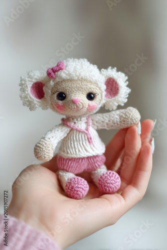 High-quality image of a cute crochet toy showcasing yarn details and artisan craftsmanship, great for tutorials, packaging, and creative inspiration.