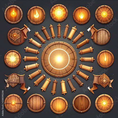Golden autumn leaves with pumpkins and candles.