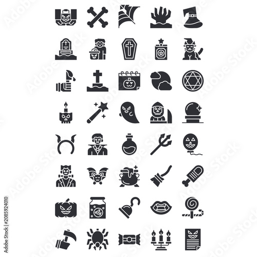 Halloween Icons Elements Set