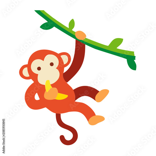 Schilderij op canvas macaco cong