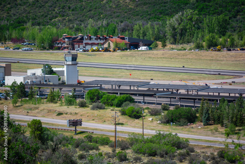 Aspen Pitkin County Colorado Airport on a Sunny Day