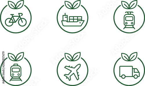 Vector illustration of eco-friendly transportation