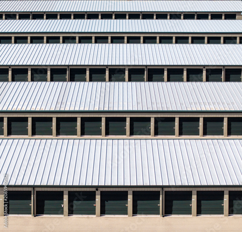 Storage unit rows stretch horizontally