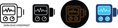 Konstfotografi A set of four medical heart monitor icon style designs