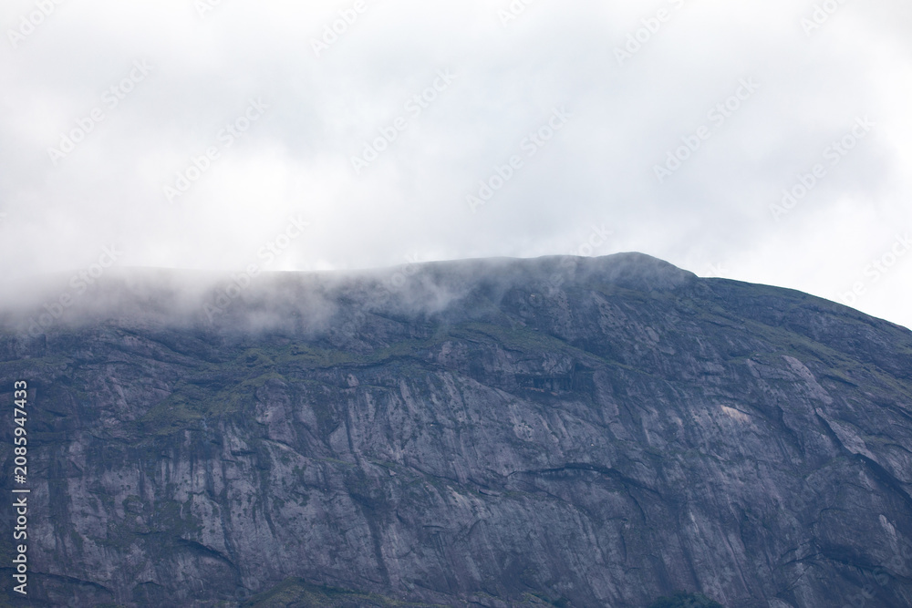 Fototapeta premium Cloud-Covered Mountain Landscape in Munnar, Kerala