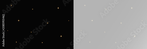 Canvastavla Golden glowing firework stars with radiant celebration lights, explosive sparkl