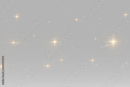 Luxury glittering gold star lights with festive celebration sparkle, elegant glowing decoration and holiday illumination, overlay