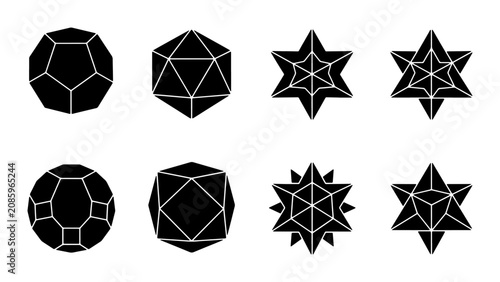 Photos Geometric Solids Set: Platonic Solids, Polyhedra, Star Polyhedra, Sacred Geometr