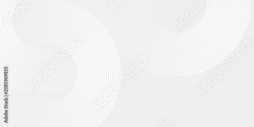 Obraz na plátně Abstract white glowing geometric lines on gray background