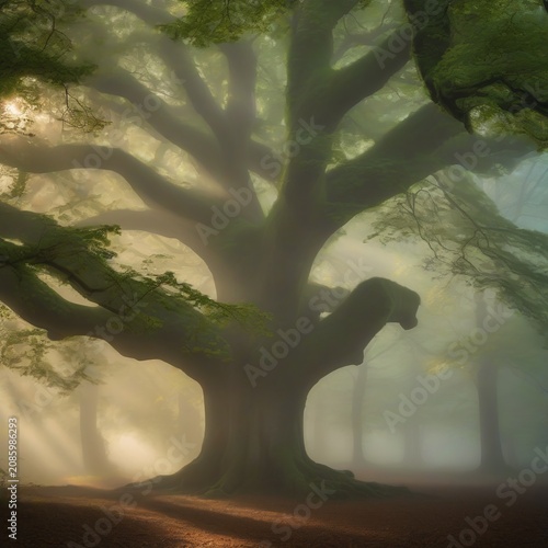 Serene Forest Scene for Business and Travel Concept with Copy Space