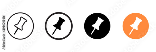 Foto Simple pin icons in circular frames