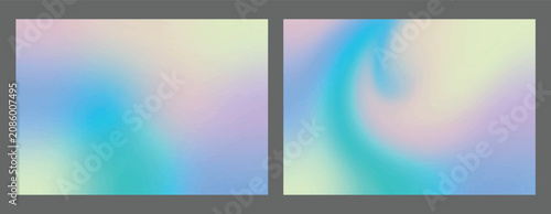 Fotografie A Set of Flowing Dreamy Background, Unicorn Holographic Texture, Minimal backgro