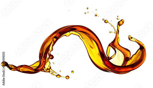 Dynamic Golden Liquid Oil & Honey Splash Photo Premium Food Product Visualization