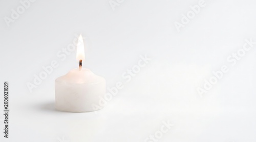Candle on White Background
