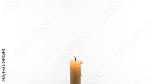 Candle on White Background