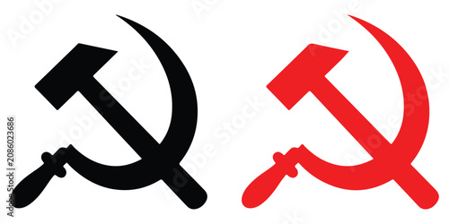 Tableau sur toile Sickle and hammer communist symbols